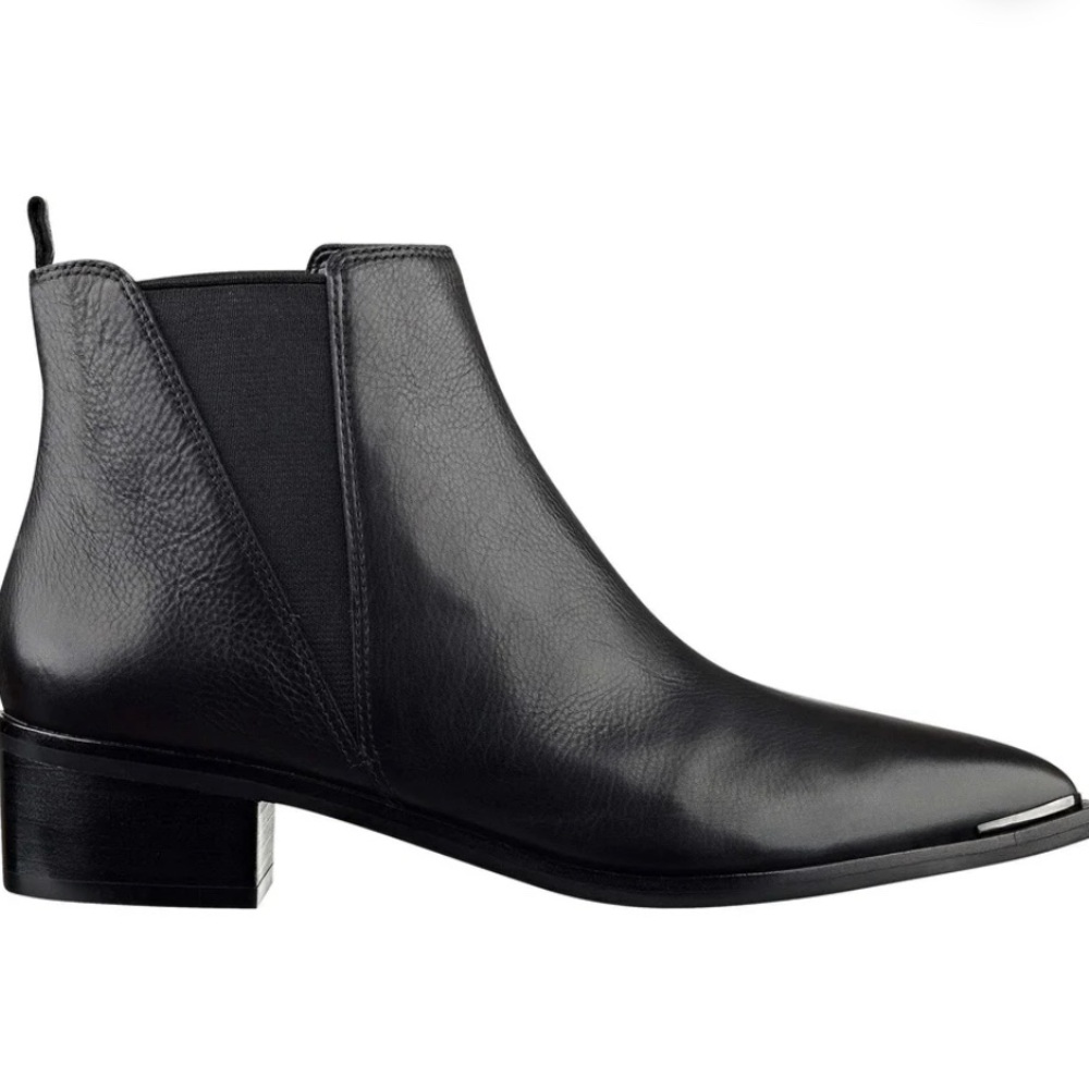 Marc Fisher Black Yale pointy toe Chelsea bootie